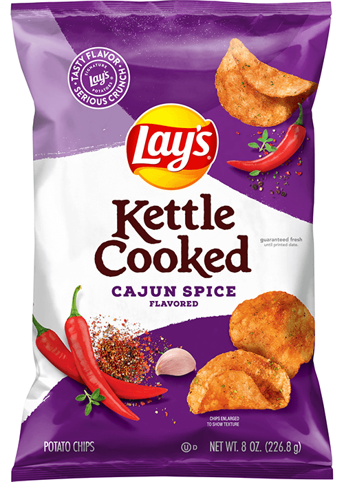 Lay's Kettle Cooked Potato Chips - Cajun Spice Flavored