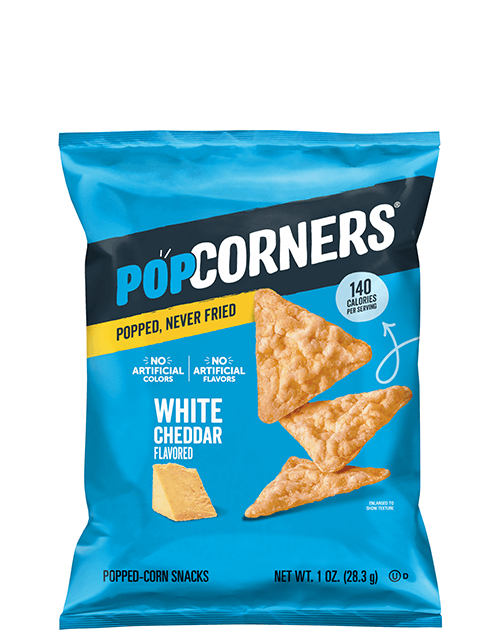 POPCORNERS Popped-Corn Snack - White Cheddar Flavored