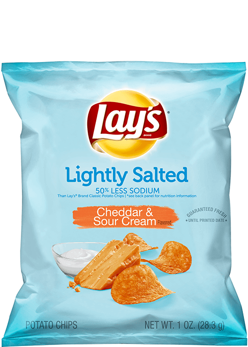 Lay's Potato Chips - Lightly Salted - Cheddar & Sour Cream Flavored