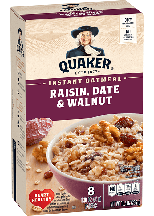 Quaker Instant Oatmeal - Raisin, Date & Walnut