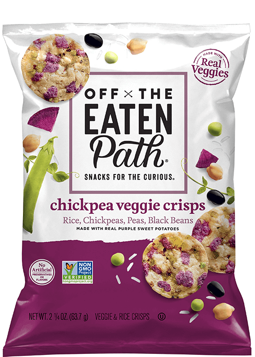 Off The Eaten Path Chickpea Veggie Crisps - Rice, Chickpeas, Peas, Black Beans & Purple Sweet Potato