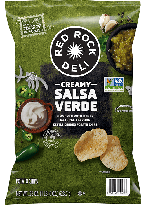 Red Rock Deli Kettle Style Potato Chips - Creamy Salsa Verde Flavored