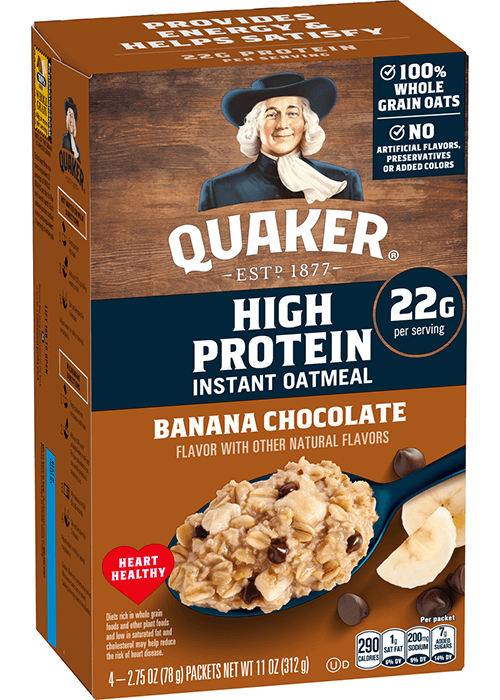 Quaker High Protein Instant Oatmeal - Banana Chocolate