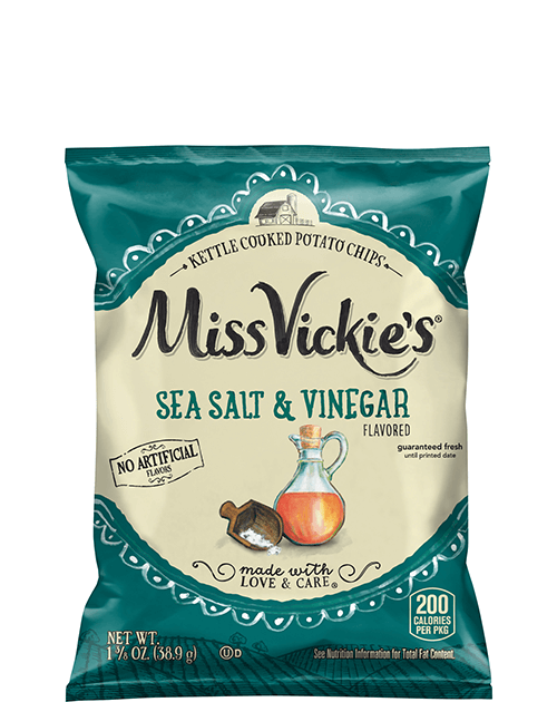 Miss Vickie's Kettle Cooked Potato Chips - Sea Salt & Vinegar Flavored