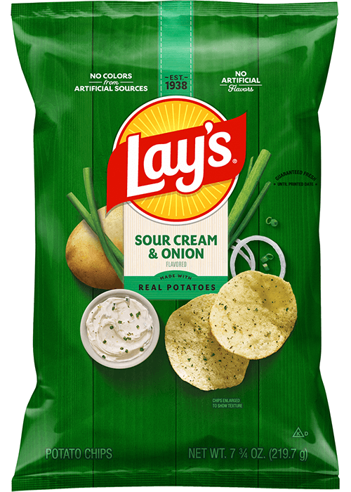 Lay's Potato Chips - Sour Cream & Onion Flavored
