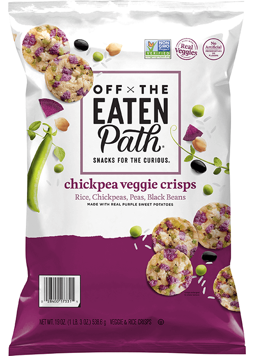 Off The Eaten Path Chickpea Veggie Crisps - Rice, Chickpeas, Peas, Black Beans & Purple Sweet Potato