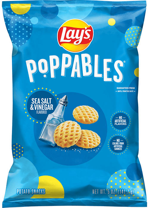 Lay's Poppables Potato Snacks - Sea Salt & Vinegar Flavored