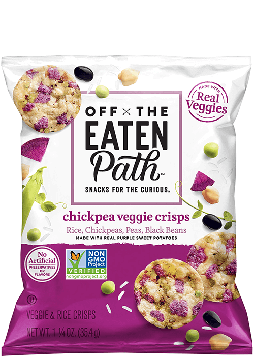 Off The Eaten Path Chickpea Veggie Crisps - Rice, Chickpeas, Peas, Black Beans & Purple Sweet Potato