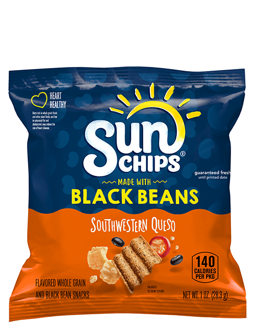 SunChips Whole Grain And Black Bean Snacks - Southwestern Queso