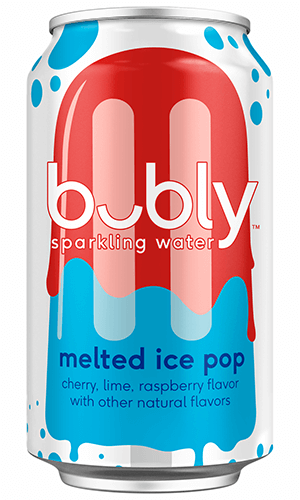bubly sparkling water - melted ice pop
