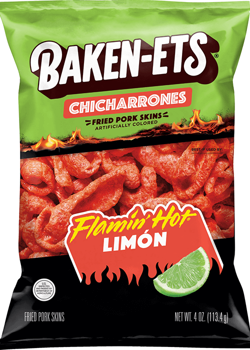 Baken-ets Fried Pork Skins - Flamin' Hot Limon Chicharrones