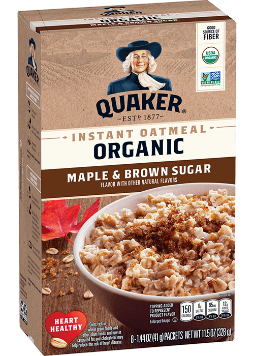 Quaker Instant Oatmeal - Organic - Maple & Brown Sugar
