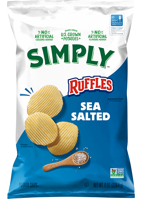 Simply Ruffles Potato Chips - Sea Salted