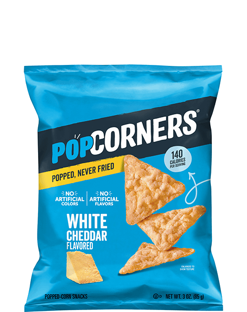 POPCORNERS Popped-Corn Snack - White Cheddar Flavored