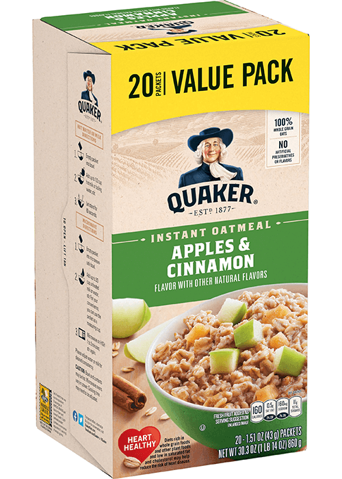 Quaker Instant Oatmeal - Apples & Cinnamon