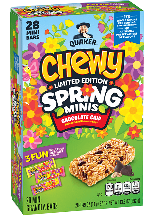 Quaker Chewy Spring Minis - Mini Granola Bars - Chocolate Chip