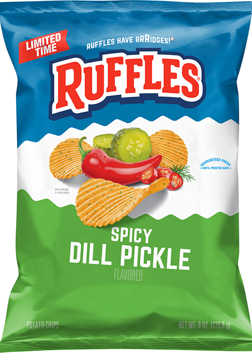 Ruffles Potato Chips - Spicy Dill Pickle Flavored