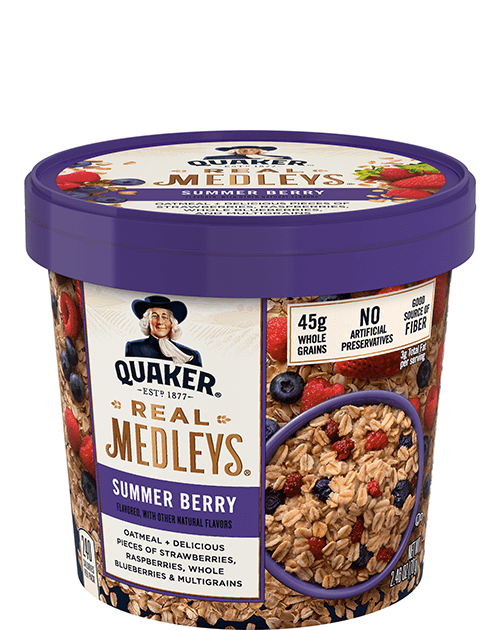 Quaker Real Medleys Oatmeal Cup - Summer Berry