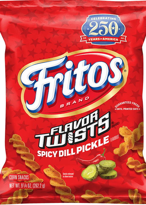 Fritos Flavor Twists Corn Snacks - Spicy Dill Pickle Flavored