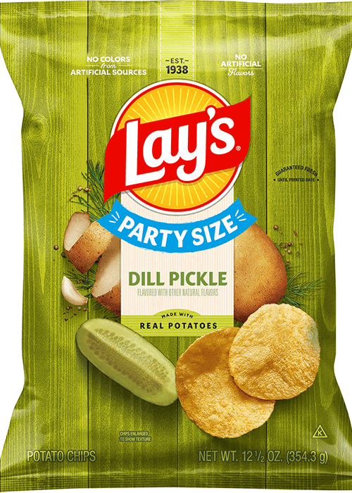 Lay's Potato Chips - Dill Pickle Flavored