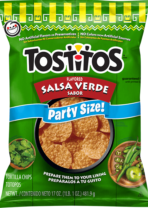 Tostitos Tortilla Chips - Salsa Verde Flavored Rounds