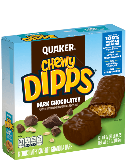 Quaker Chewy Dipps Granola Bars - Dark Chocolatey