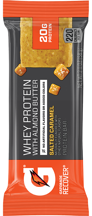 Gatorade Recover Whey Protein w Almond Butter Bar - Salted Caramel