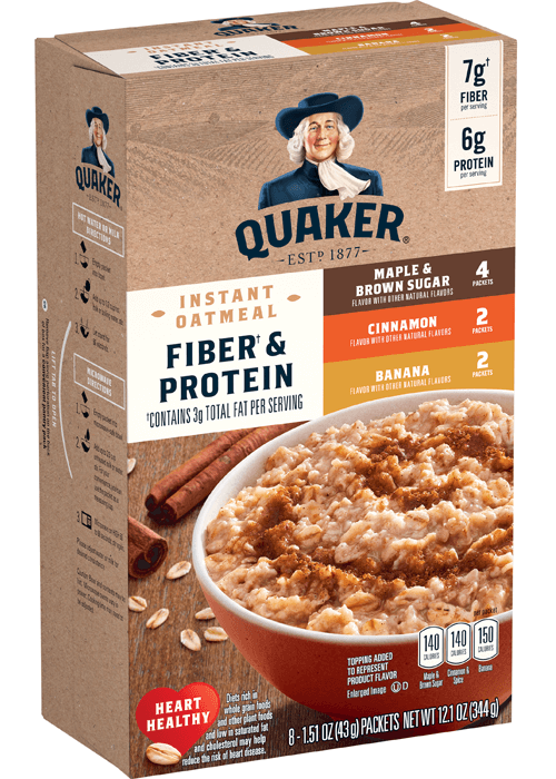 Quaker Instant Oatmeal - Fiber & Protein - Variety Pack