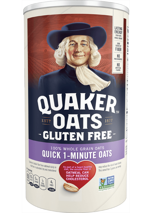 Quaker Quick 1 Minute Oats - Gluten Free (canister)