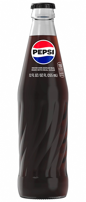 Pepsi-Cola Made with Real Sugar (glass)