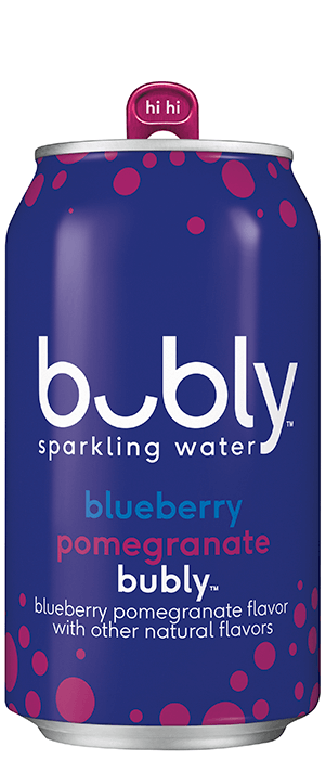 bubly sparkling water - blueberry pomegranate
