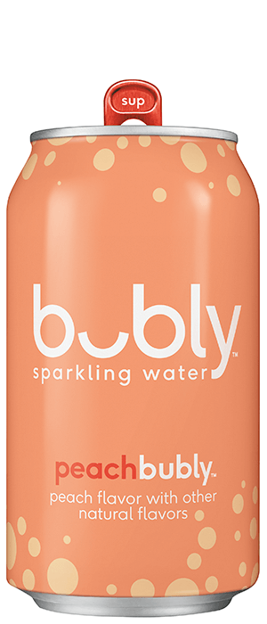 bubly sparkling water - peach