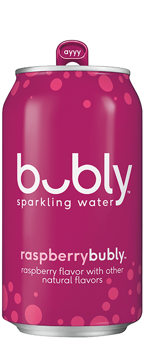 bubly sparkling water - raspberry
