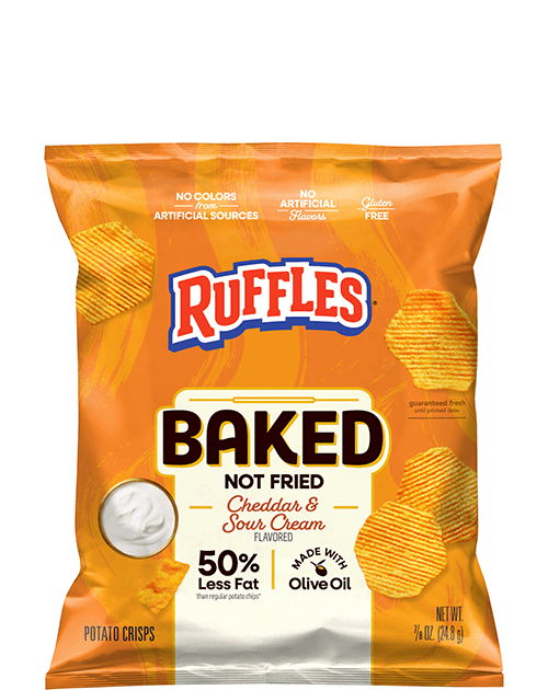 Ruffles Baked Potato Crisps - Cheddar & Sour Cream Flavored