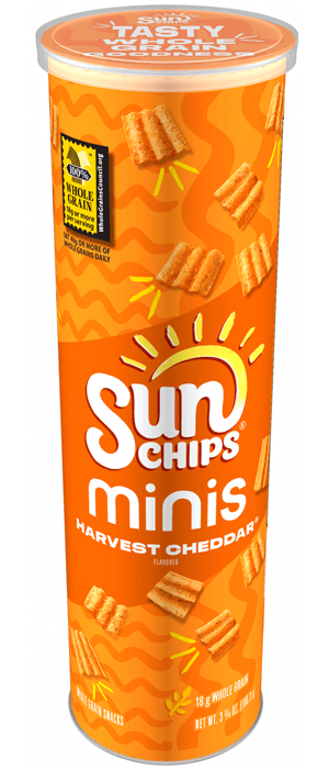 SunChips Whole Grain Snacks - Minis - Harvest Cheddar Flavored