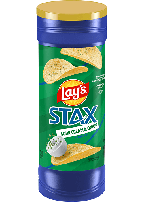 Lay's Stax Potato Crisps - Sour Cream & Onion Flavored
