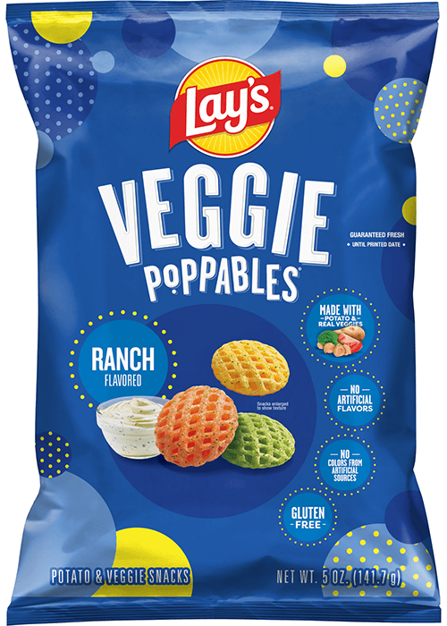 Lay's Veggie Poppables Potato & Veggie Snacks - Ranch Flavored