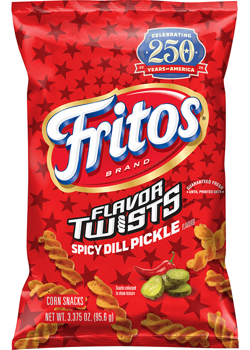 Fritos Flavor Twists Corn Snacks - Spicy Dill Pickle Flavored