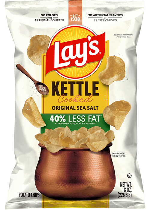 Lay's Kettle Cooked Potato Chips - Original - 40% Less Fat