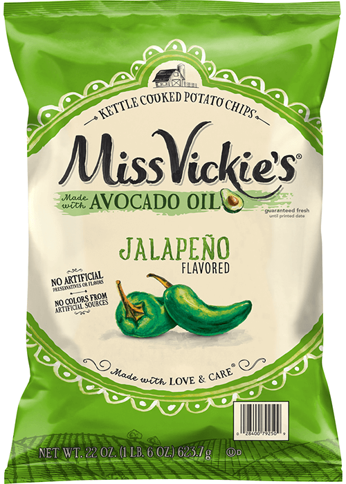 Miss Vickie's Kettle Cooked Potato Chips - Made with Avocado Oil - Jalapeño Flavored