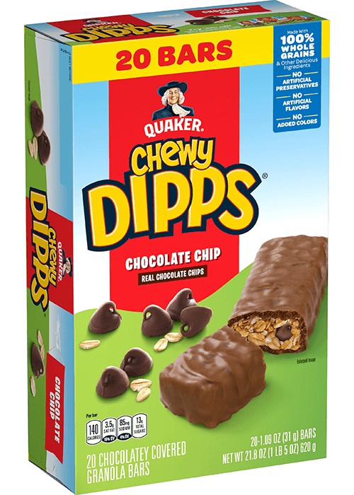 Quaker Chewy Dipps Granola Bars - Chocolate Chip