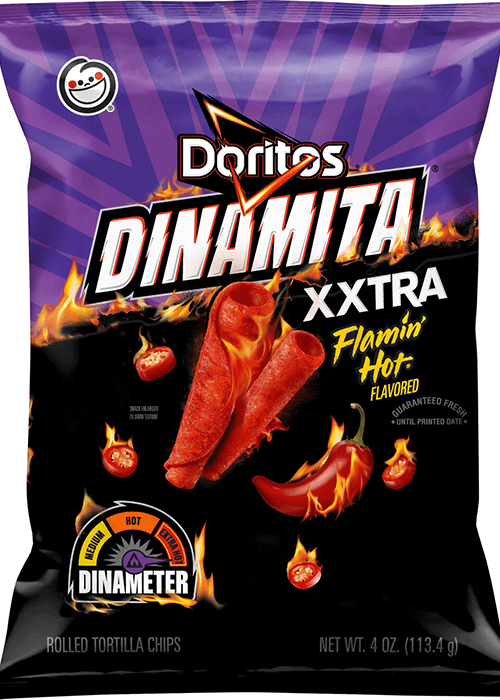 Doritos Dinamita Rolled Tortilla Chips - XXTRA Flamin’ Hot Flavored
