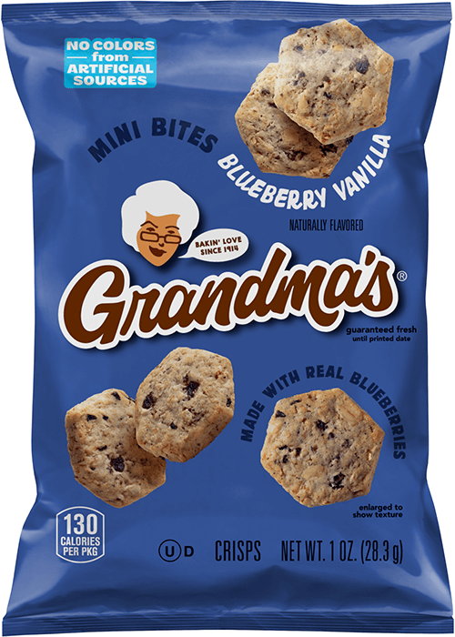 Grandma's Mini Bites Crisps - Blueberry Vanilla Flavored