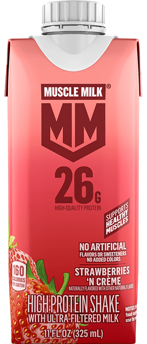 Muscle Milk High Protein Shake with Ultra-Filtered Milk - Strawberries 'N Crème
