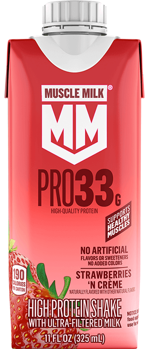 Muscle Milk Pro High Protein Shake with Ultra-Filtered Milk - Strawberries 'N Crème