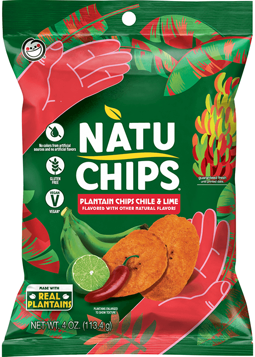 NatuChips Plantain Chips - Chile & Lime Flavored