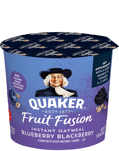 Quaker Instant Oatmeal Cup - Fruit Fusion - Blueberry Blackberry