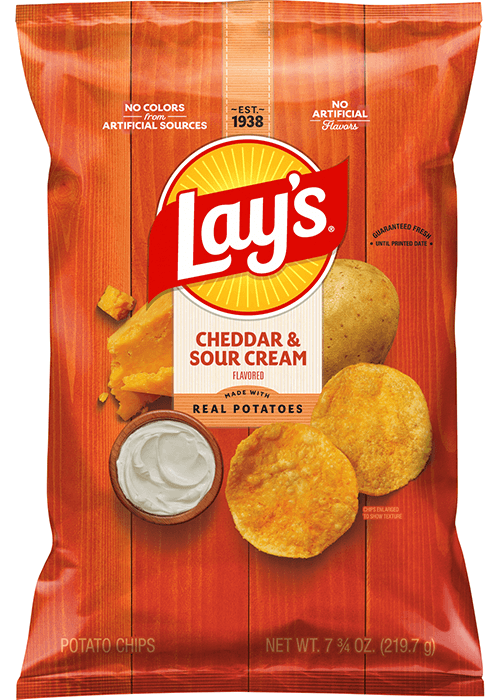 Lay's Potato Chips - Cheddar & Sour Cream Flavored