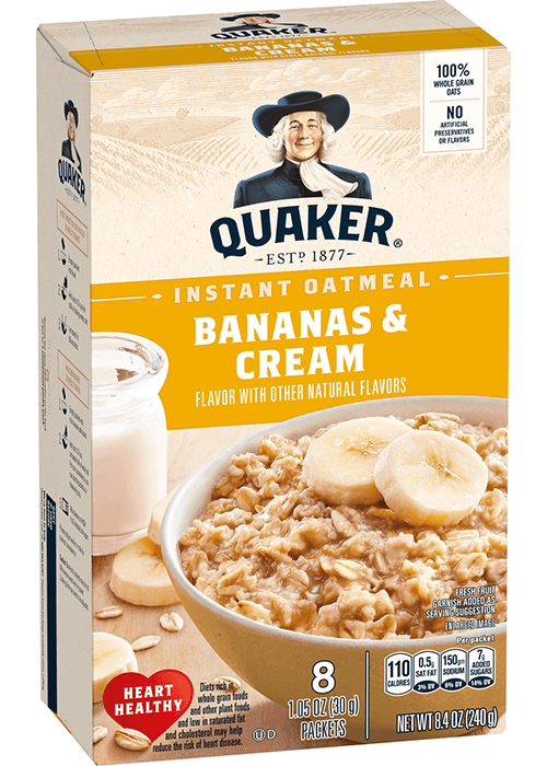 Quaker Instant Oatmeal - Bananas & Cream