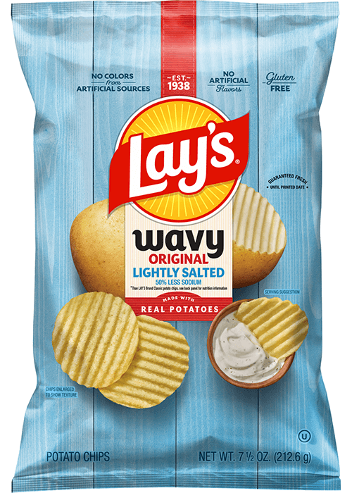Lay's Wavy Potato Chips - Lightly Salted - Original